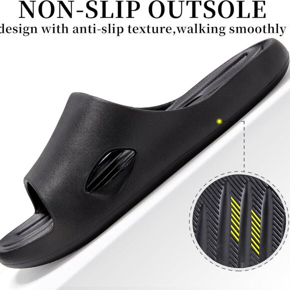 Mens Womens Waterproof Shower Shoes Non Slip Fast Dry Spa Pool Indoor - Picture 5 of 6